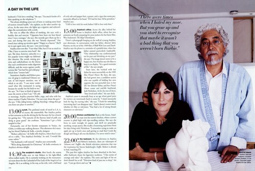 Demarchelier Anjelica Huston 2001 4 páginas editorial revista 24 horas con - Imagen 2 de 2