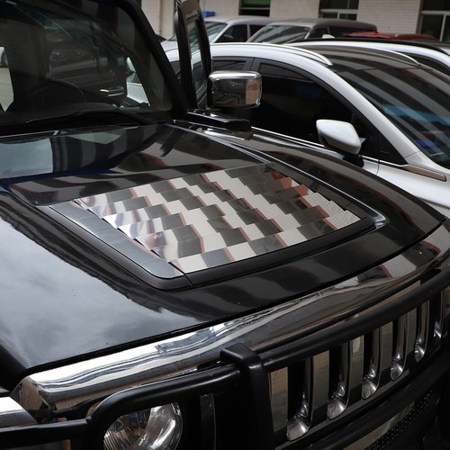 FITS FOR HUMMER H3 2006-2010 STAINLESS STEEL FRONT HOOD VENT ACCENT TRIM 11PCS - Picture 4 of 22