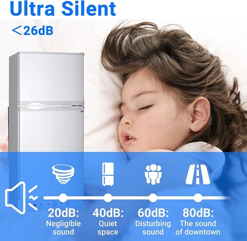 Smad 185L Propane Gas Fridge AC 2-Way Top Freezer Camper Off-grid Garage White - Bild 7 von 14