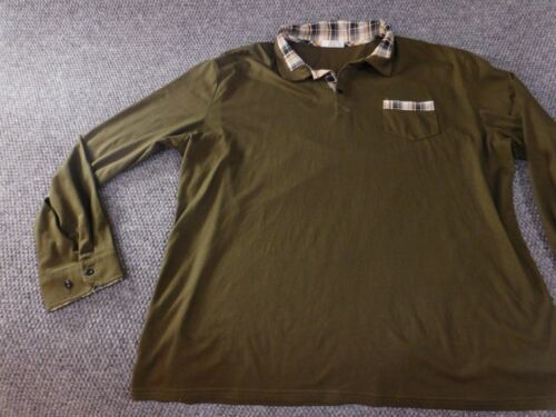 coofandy mens shirt 2XL XXL Green polo classic long sleeve casual - Picture 3 of 11