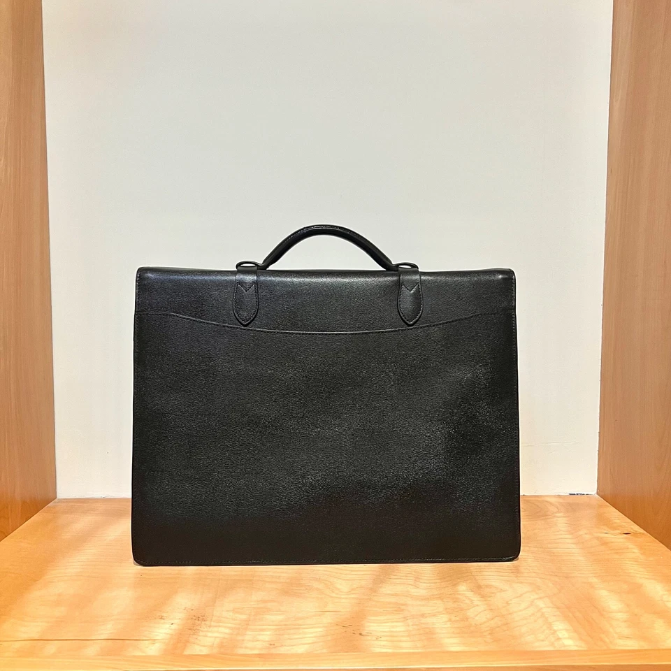 Maletín Mulberry vintage, cuero genuino (se adapta a computadora portátil de 16 pulgadas) Foto 3 de 4