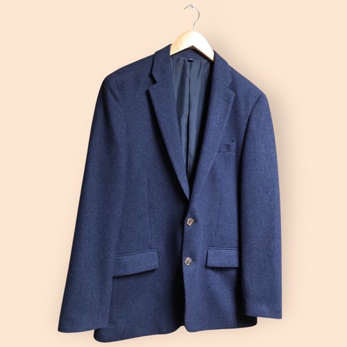 J.Crew NWT Classic Thompson University Blazer Tweed Wool Navy Blue MENS 40R - Picture 5 of 19