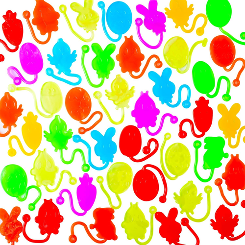 40PCS Easter Basket Stuffers Sticky Toys for Boys Girls, Stretchy Sticky Hands T
