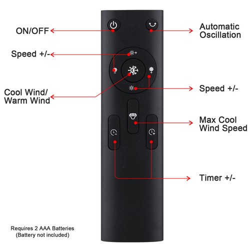 Cool&Hot Air Purification Bladeless Fan Rotation Tilt Head Timer Remote Control - Picture 7 of 7