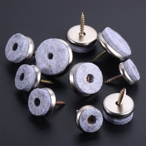 10/20/30Pcs Screw on Furniture Pads Sliders Gray 5 Size for Wooden Tables Chair - Picture 4 of 70