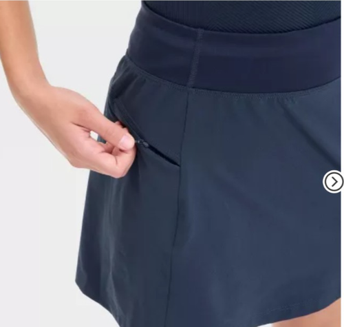 All In Motion Girls Active Woven Navy Skort Size XL (14) - Picture 3 of 8