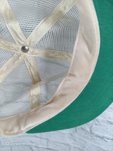 1950s? Vtg "Signal Engineering" Mesh Strapback Trucker White Green 60s #14 - Picture 9 of 10