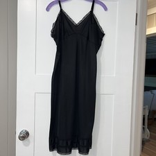 Adonna Full Black Lace Slip. 40. Vintage