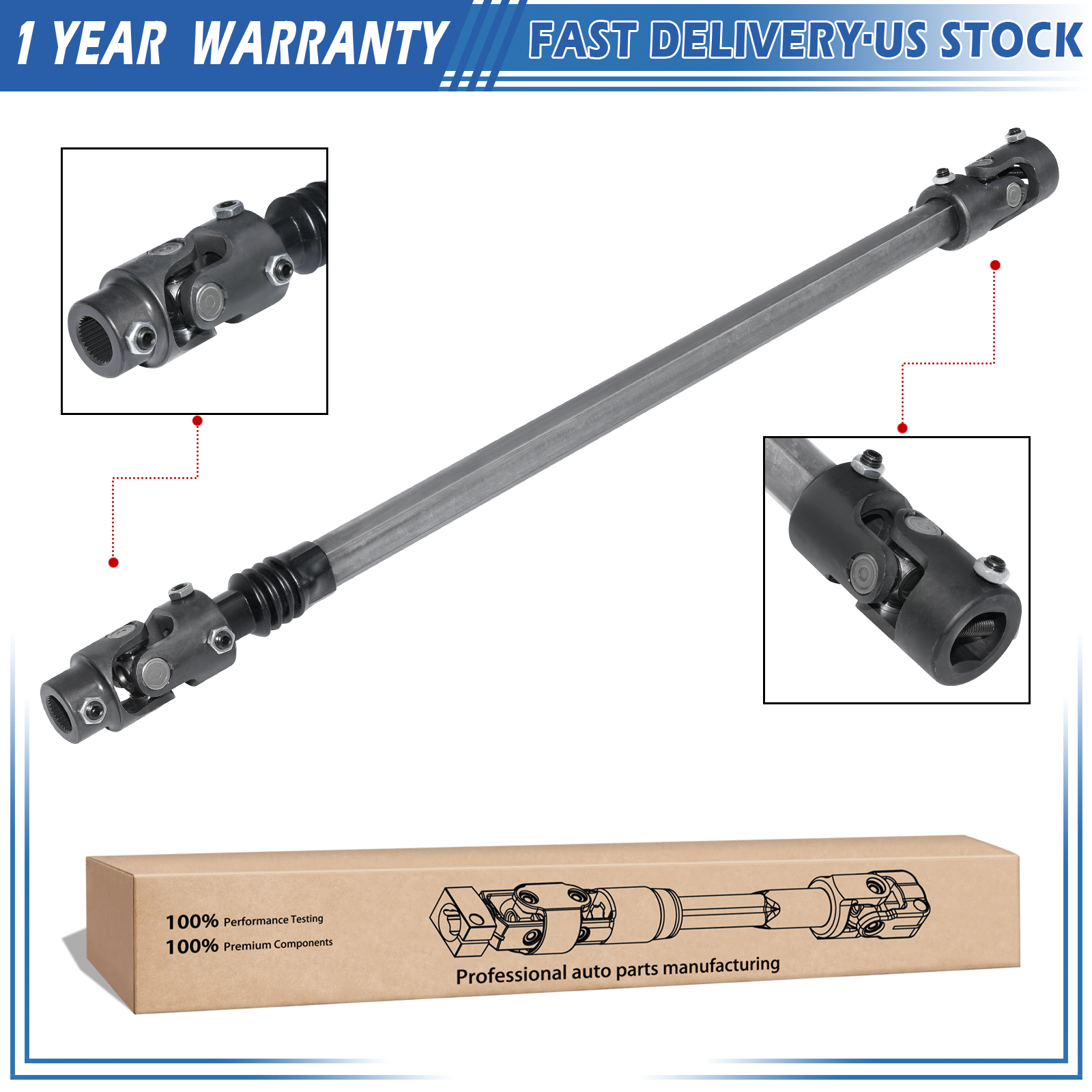 000935 Telescopic Lower Steering Column Shaft For 79-94 Chevy GMC C/K 1500 2500