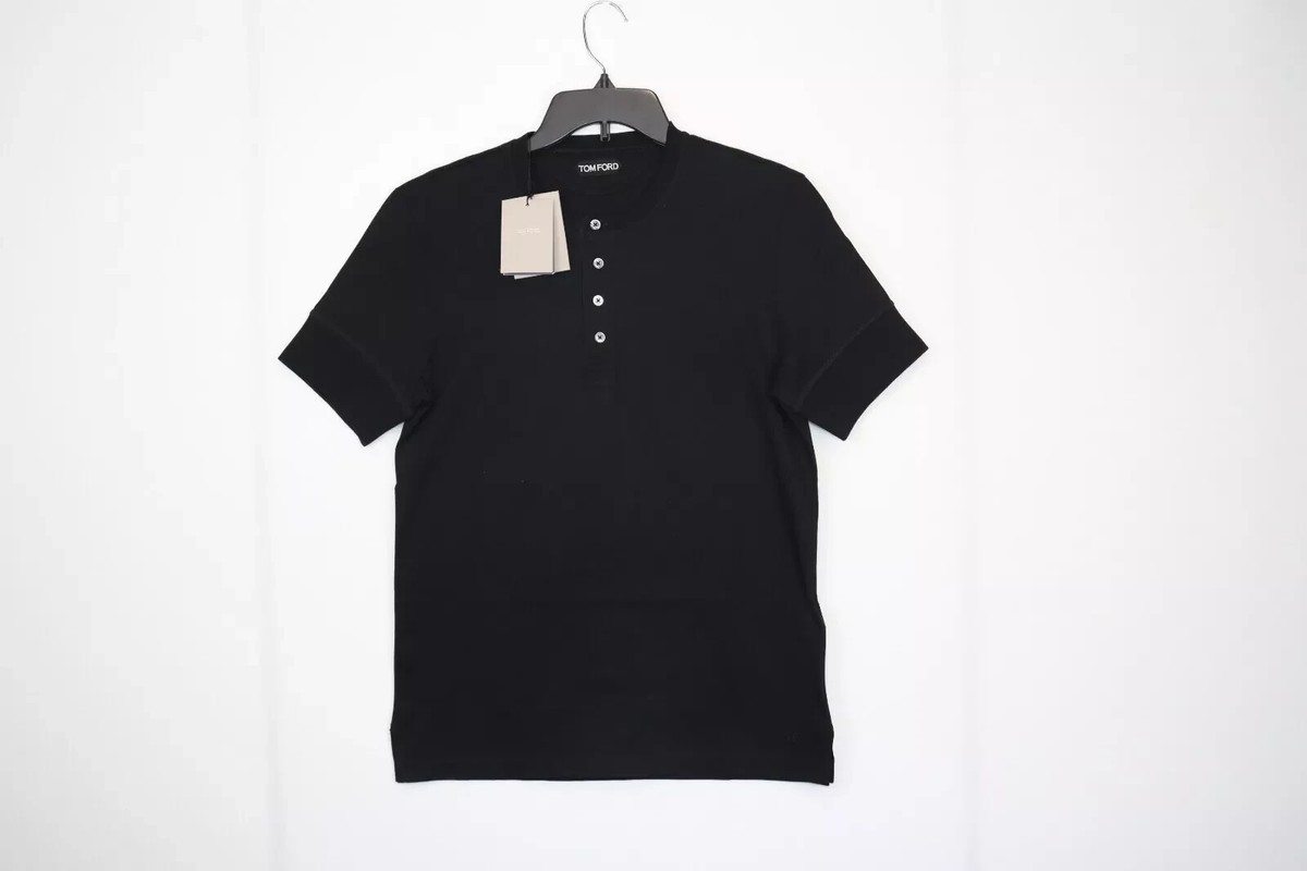 【Tom Ford】ジャージTシャツ Tom Ford , Cashmere Blend SS T-Shirt in Black , BNWT 48 IT R