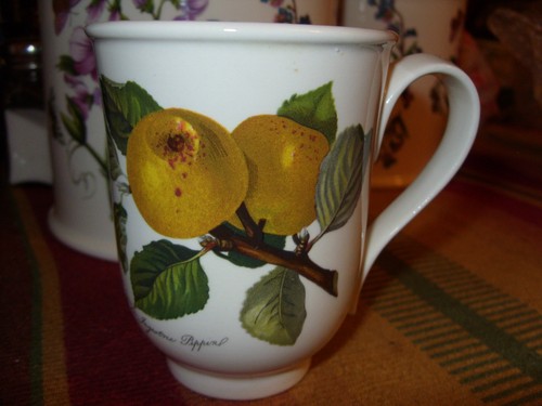 PORTMEIRION POMONA INGESTRIE PIPPIN GOLDEN APPLE BELL BEAKER MUG VRARE EXCELLENT - Picture 1 of 4