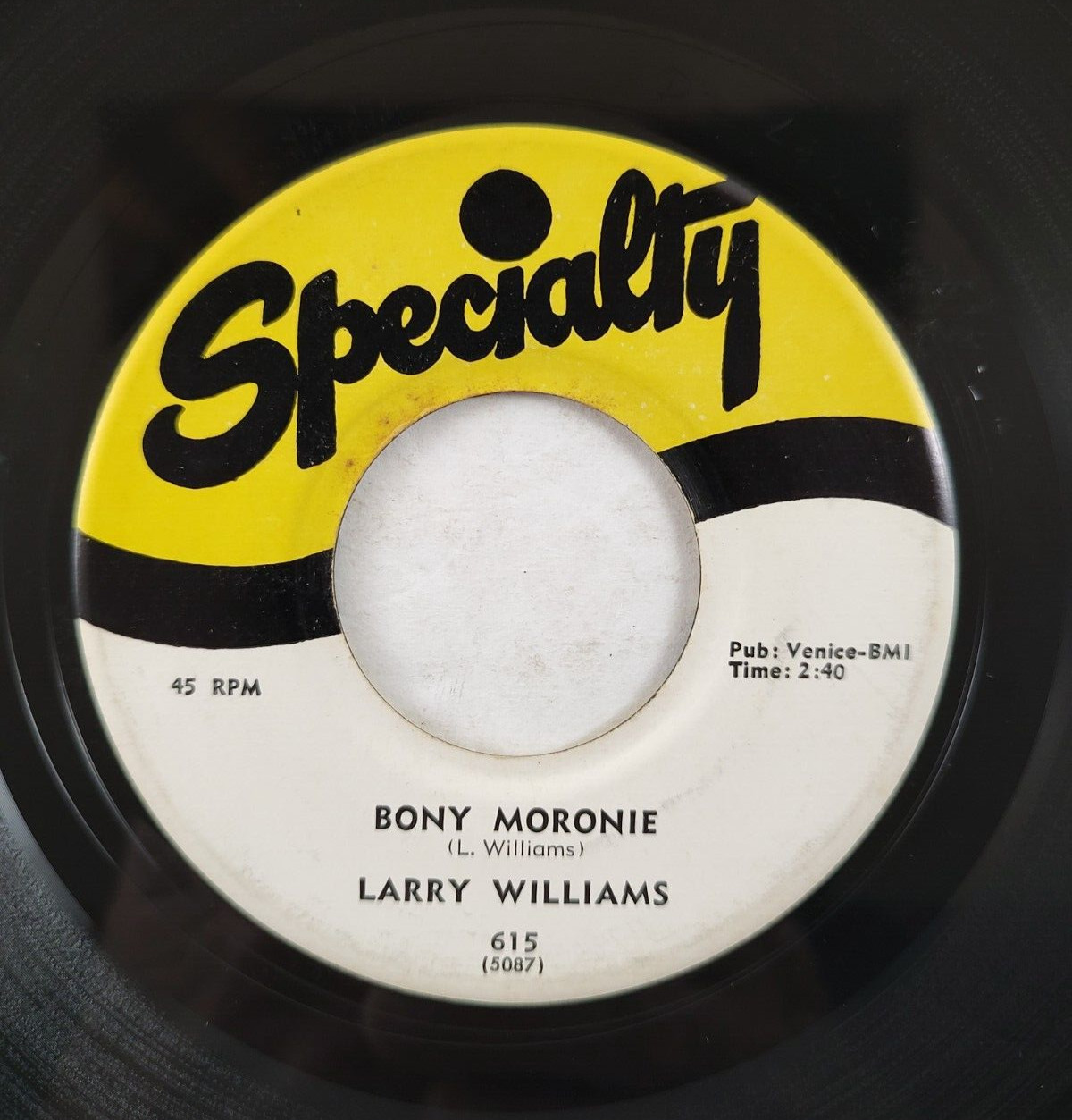 Larry Williams – Bony Moronie /You Bug Me, Baby~ Rock R&B ~Specialty 45 RPM 1957