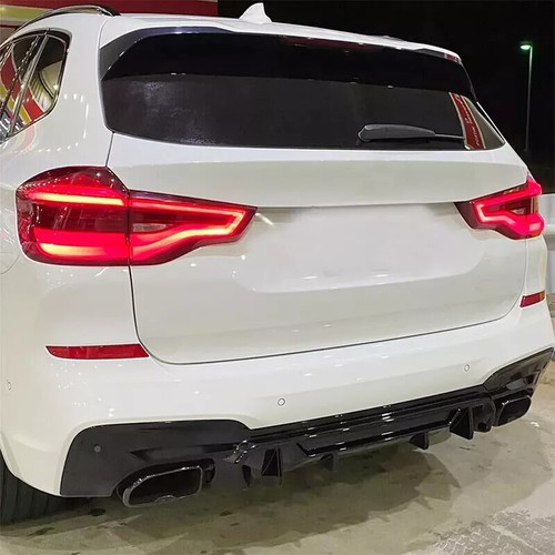 Labio de alerón difusor de parachoques trasero negro brillante de Estados Unidos para BMW X3 G01 Sport 2018-2021 - Imagen 3 de 10
