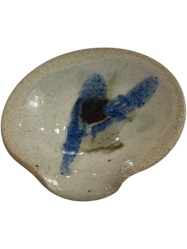 Steingut Löffelablage blau braun Kunstkeramik Bio Boho Küche Deko - Bild 6 von 11