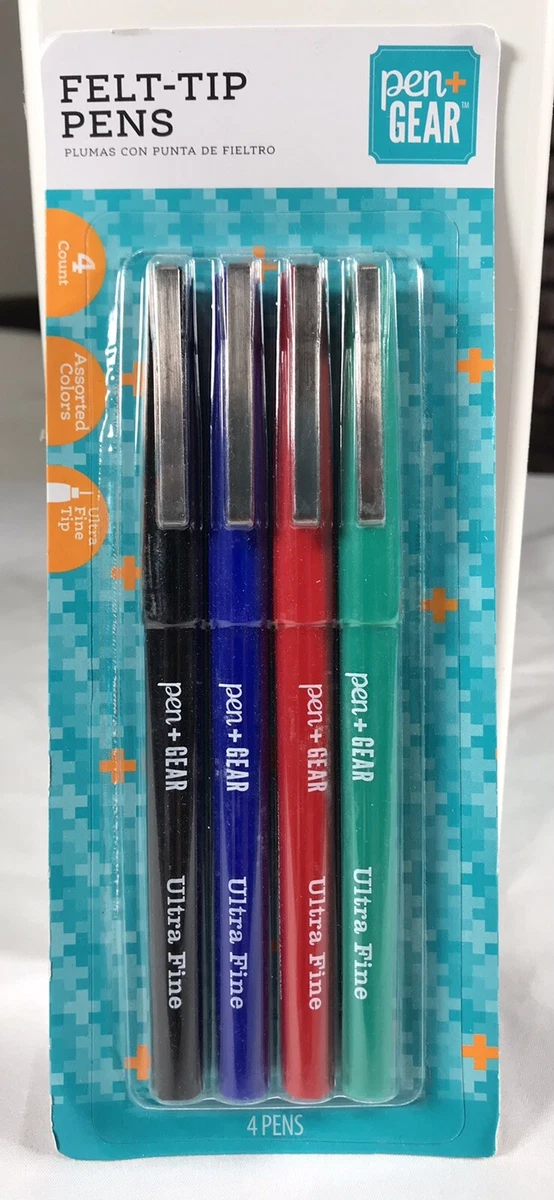 School Smart Felt Tip Pens, Water Based Ink, Fine Tip, Black, Pack