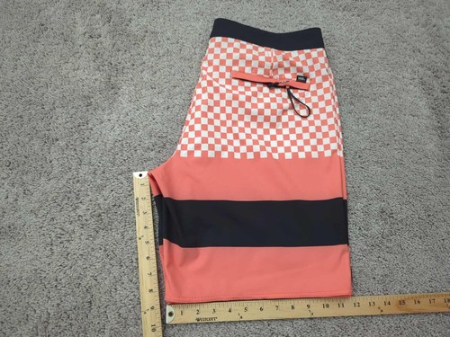 Vans Board Shorts Mens 36 Orange Checkerboard Logo Pocket Lightweight - Picture 8 of 9