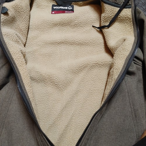 Wolverine Nation Tan Bison Heather Sherpa Lining Men's Jacket Sz Medium M - Picture 5 of 9