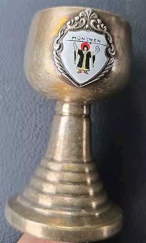 German Miniature Goblets Set of 5 Silverplate Vintage 3" Shots Drinks - Picture 3 of 7