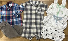 Lot Baby Boys Clothes 6-12 12-18 24 Months Place Cloud Island Carter  s Rompers