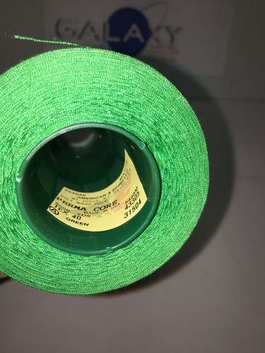 Tex40 Green Thread #43305 100% Spun Polyester Cone 6000Yard, sold by 3 spools. - Picture 2 of 10