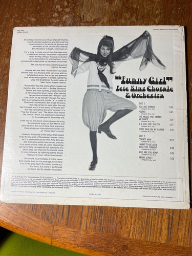 Funny Girl - The Pete King Chorale & Orchestra, Bob Merrill, Jule Styne LP 1965 - Picture 7 of 7