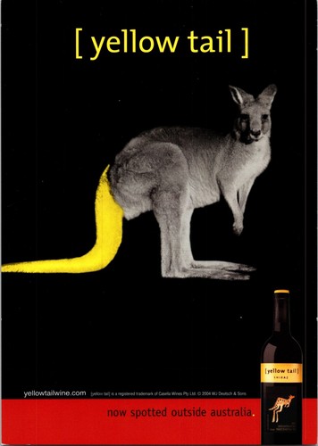 Postal Cola Amarilla Vino Publicidad Canguro - Imagen 1 de 2