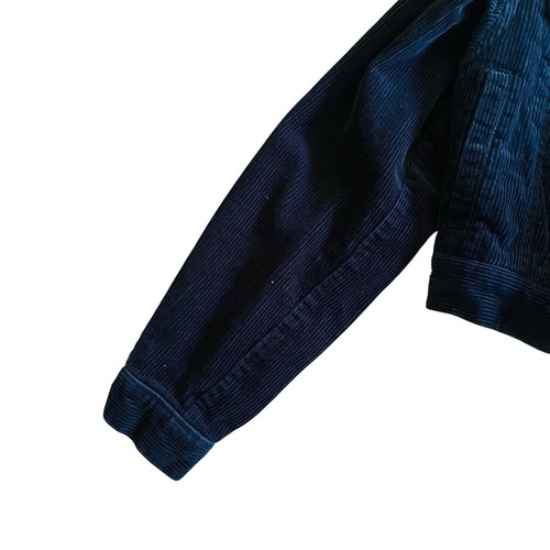 Insight Womens Short Crop Jacket Black Size S Slim Fit Corduroy Winter Autumn - Foto 6 di 11