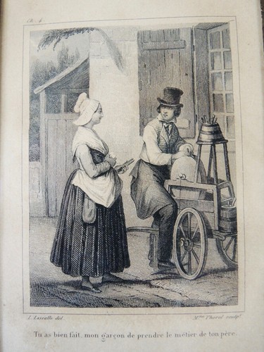 4 Antique Miniature Under Glass Engravings - Picture 4 of 6