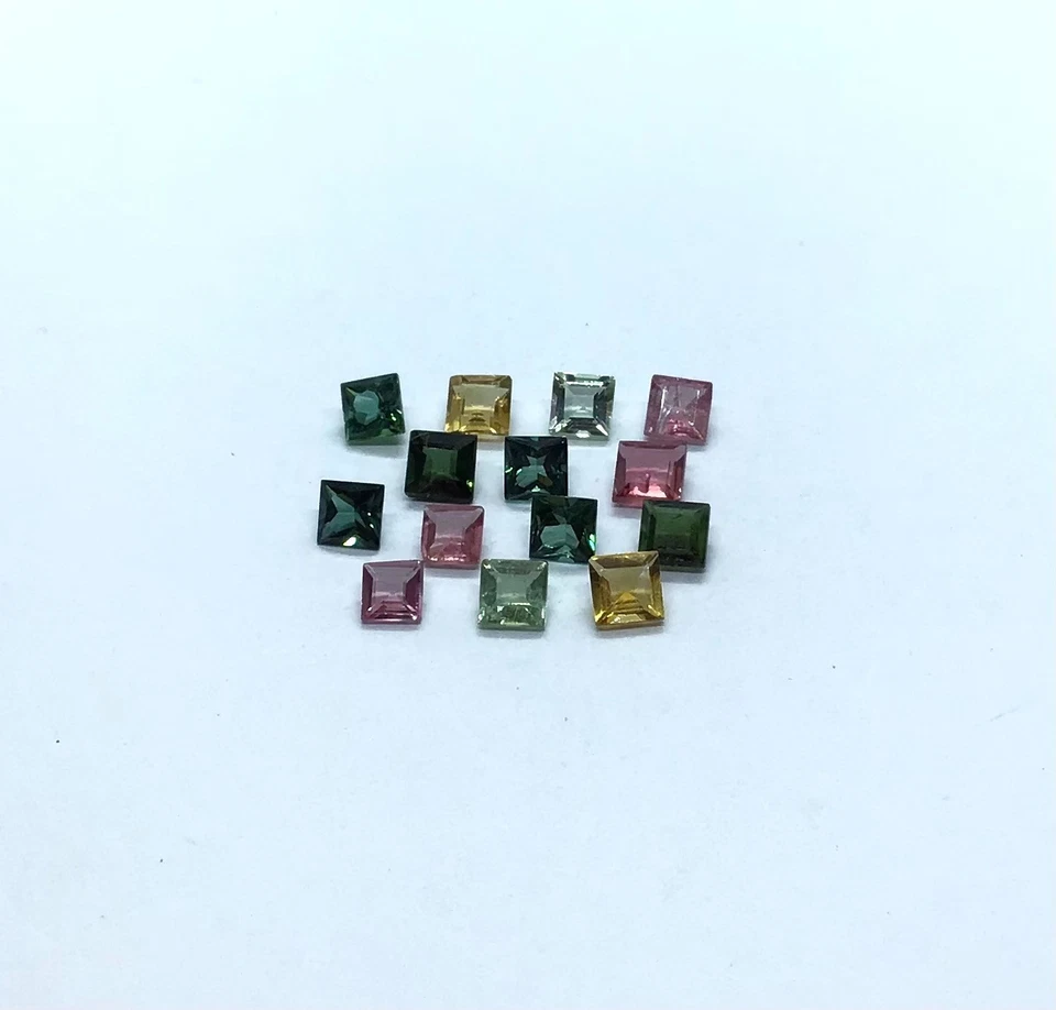 Multi Square Cut Tourmaline Natural Loose Gemstone For Making All Type Jewelry - Image 4 of 4