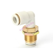 SMC KQ2LE10-00 Bulkhead Union Elbow,90 Deg,10mm,Tube 5pcs ✦KD