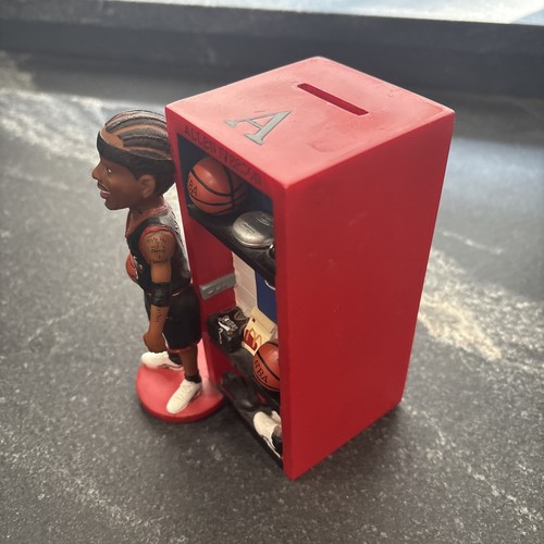 ALLEN IVERSON Locker Coin Bank Figure PHILADELPHIA 76er's Black Jersey #3 Reebok - Picture 5 of 8