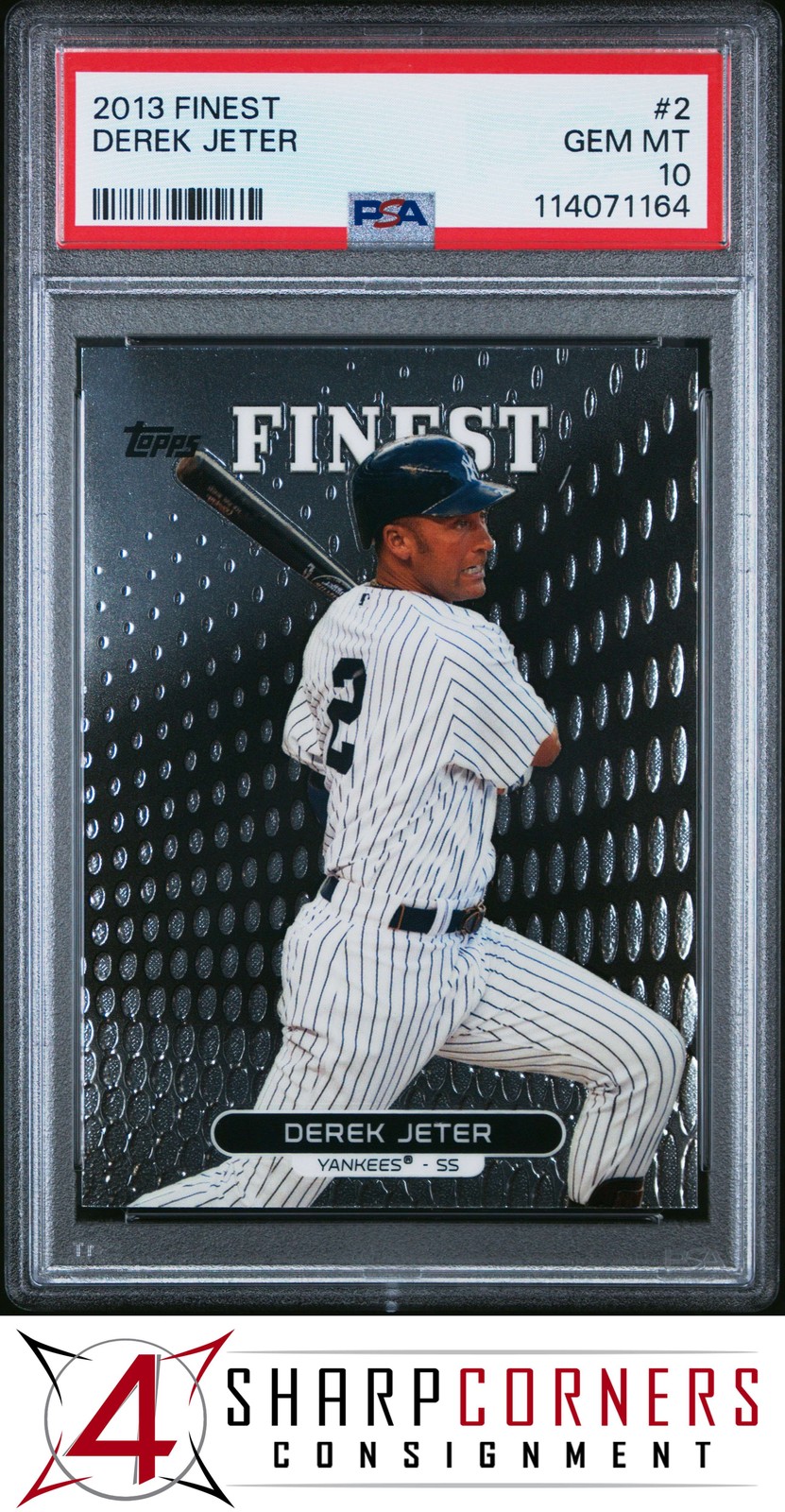2013 FINEST #2 DEREK JETER YANKEES HOF PSA 10