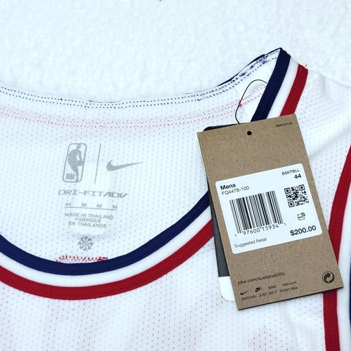 NWT AUTHENTIC Nike Joel Embiid #21 Phila 76ers NBA City Edition Jersey 44 M - Picture 2 of 11