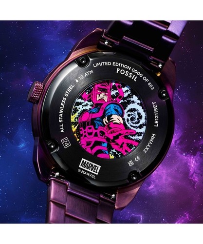 Reloj Marvel X Fossil LE1211SET Galactus 48mm Edición Limitada Nuevo - Imagen 6 de 14