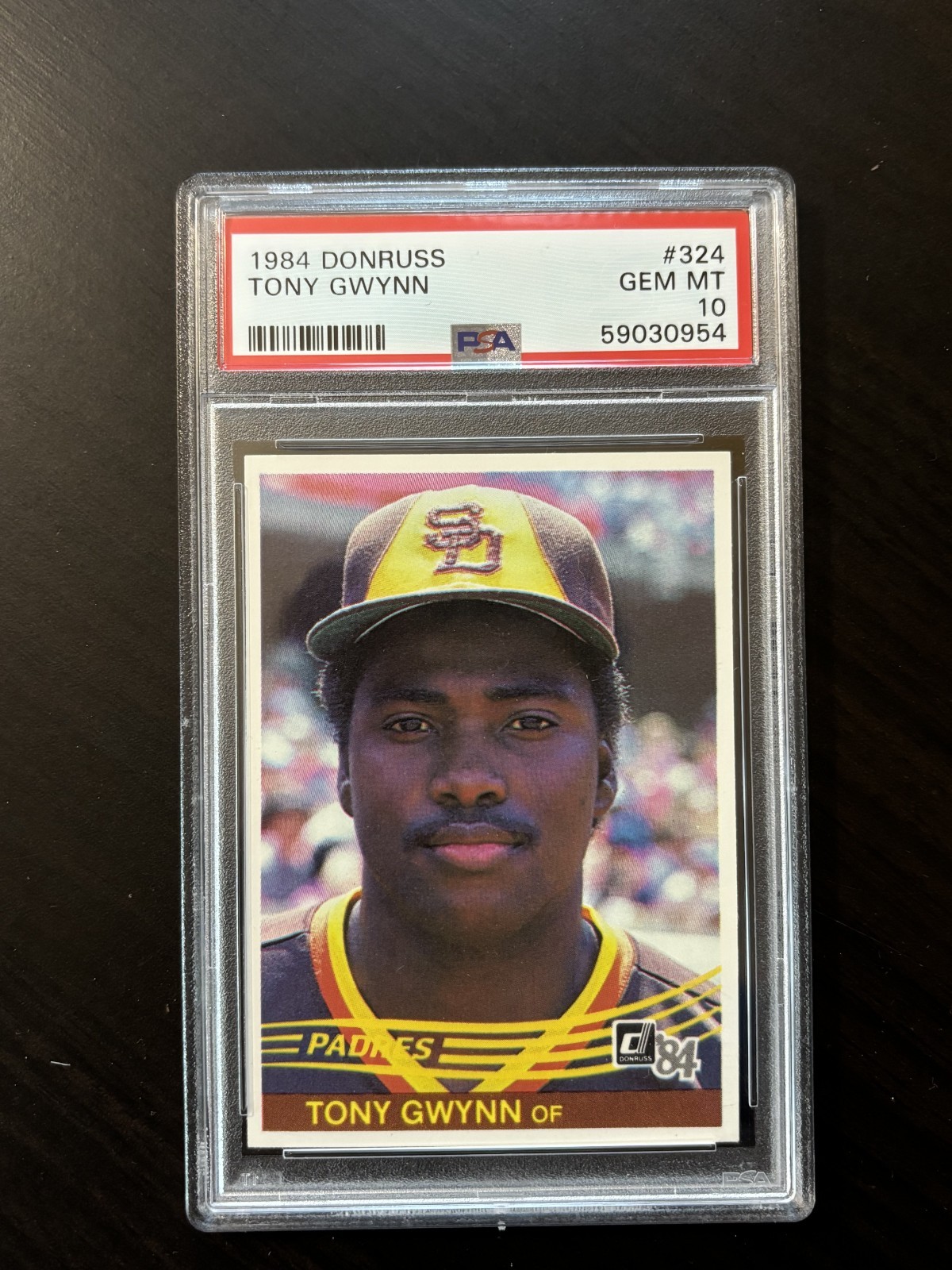 Tony Gwynn 1984 Donruss #324 PSA 10 Gem MT Mint San Diego Padres Hall of Fame