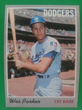 1970 Topps WES PARKER #5 L.A. Dodgers EX+ Light wear only w/Brilliant Color