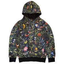 DEPS Depth x SQUARE NEO CAMO-FLA HOODY PULLOVER PARKA (BLACK) Fleece pile