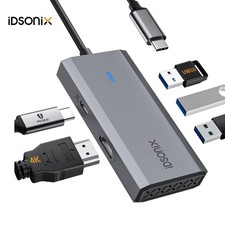 10/5-in-1 USB C USB 3.0 Hub Multiport Adapter Docking Station 4K HDMI 100W