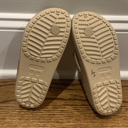 Crocs Sloane Brown Glitter Wedge Flip Flop Sandals Women's Size 4 207665-2J2 - Picture 6 of 7