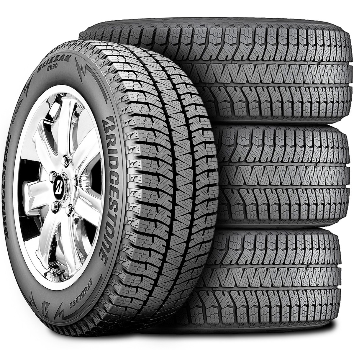 4 Tires Bridgestone Blizzak WS90 225/65R17 102H (Studless