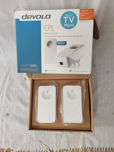 CPL DEVOLO 1200 DLAN COMPATIBLE AVEC TOUTES Les BOX, 2 PRISES ET 2 FICHES RJ45 - Photo 5/15