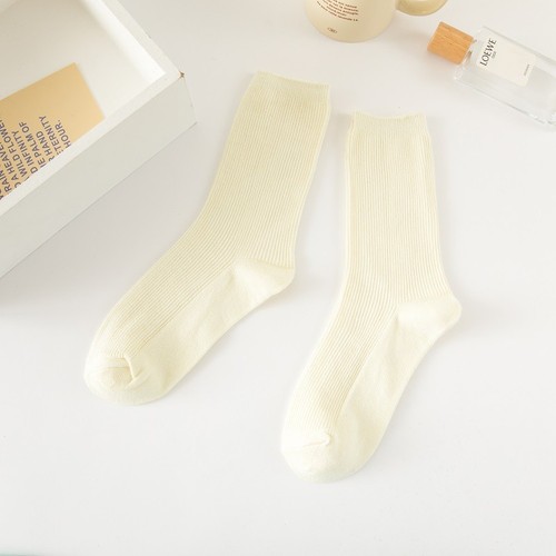 3 Pares de Calcetines Verano Mujer Algodón Puro Tubo Medio Transpirables Color Sólido - Imagen 8 de 21