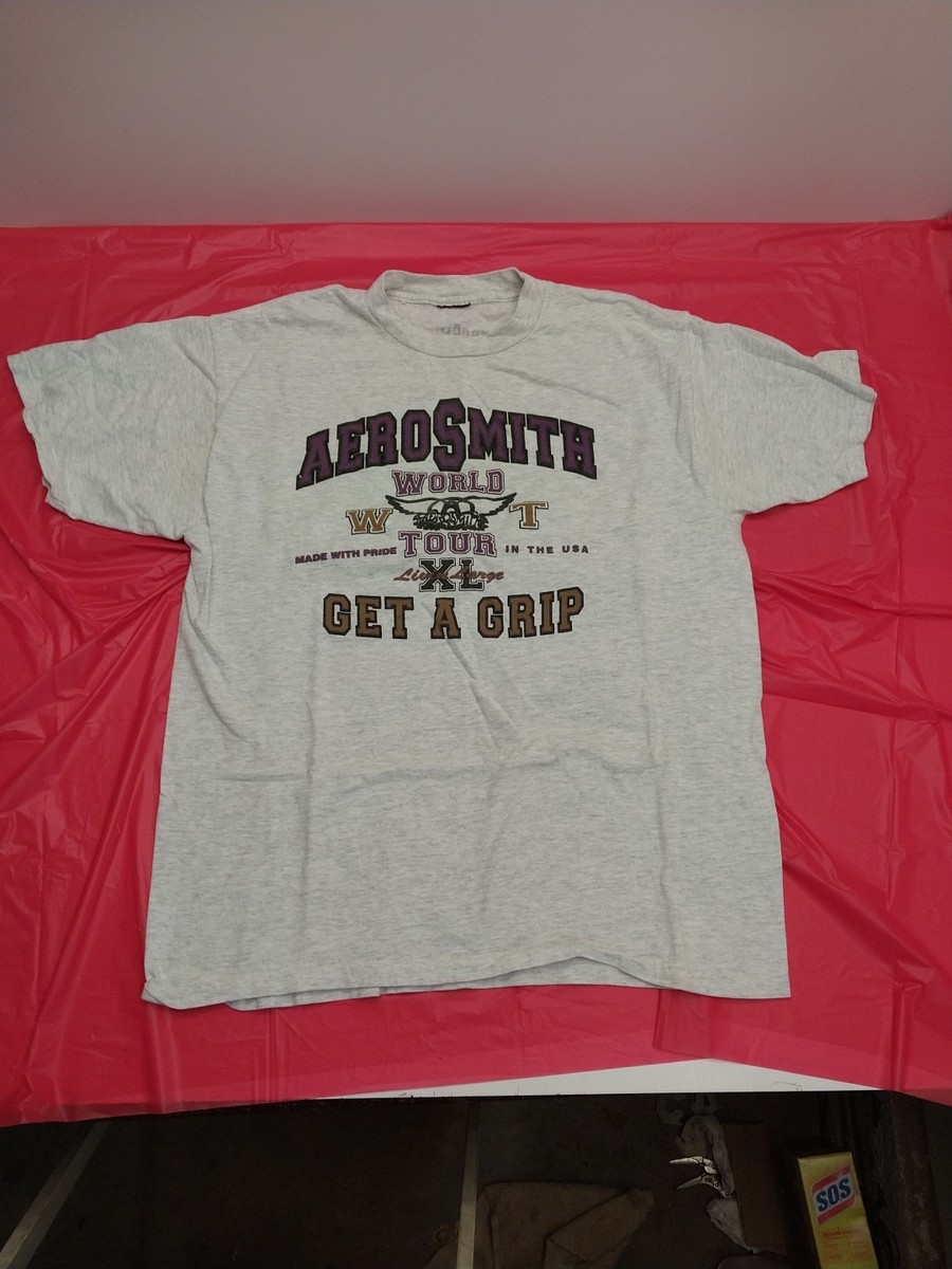 Vintage 1990s Aerosmith T-Shirt XL ~ World Tour Get A Grip Band