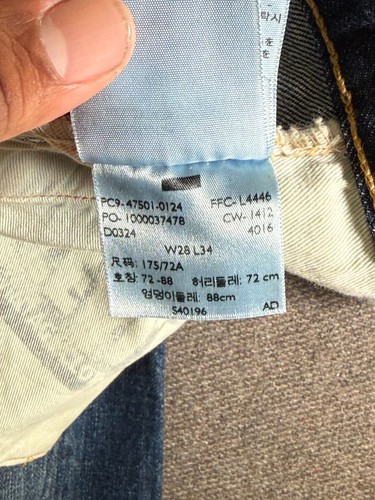 Levi's LVC 501XX Big E Redline Selvedge Hidden Rivet Denim Jeans Size 28x34 Fade - Picture 8 of 17