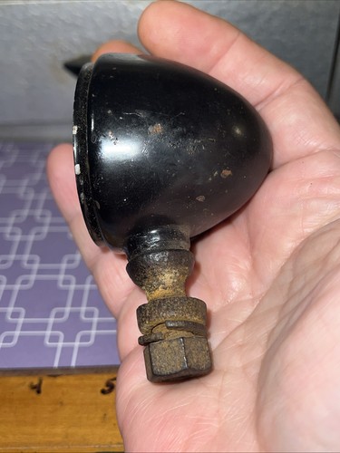 Vintage Black Metal Bullet Turn Signal Stop Light Hot Rod Motorcycle NO LENS !! - Picture 10 of 24