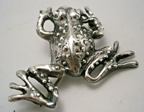 Vintage Sterling Silber Figur Frosch Anstecknadel Made in Mexico - Bild 4 von 7