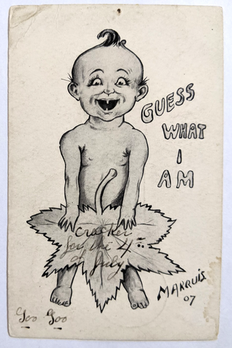 NYC--Owner of CZ Stamp Co., N. L. Levy, Culebra--Corozal, CZ/Funny PC/2-C./1907! - Picture 2 of 2