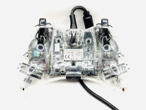 Xbox 360 Clear Remote PL-3702 Controller Afterglow Wired Blue LED  - Picture 2 of 3