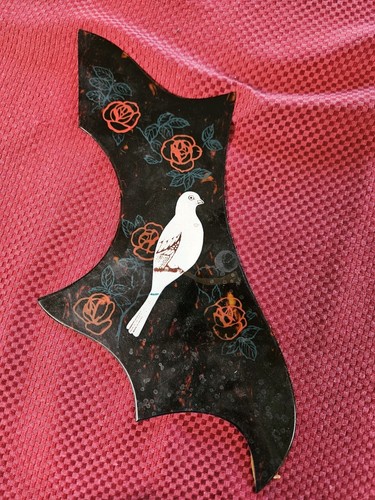 VINTAGE DOVE Pickguard for Gibson Acoustic Guitar, Adhesive back,-USED
