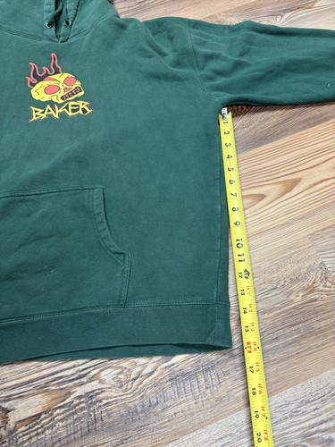 VINTAGE Baker Skateboards Logo Green Dagger Hoodie Sweatshirt Size XL (bx3) - Picture 7 of 9